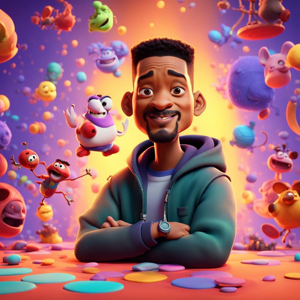 Will Smith as Pixar-Style 3D Digital Art