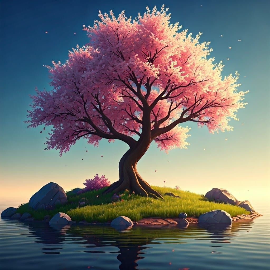 Sakura Island: 3D Anime Art in 8k