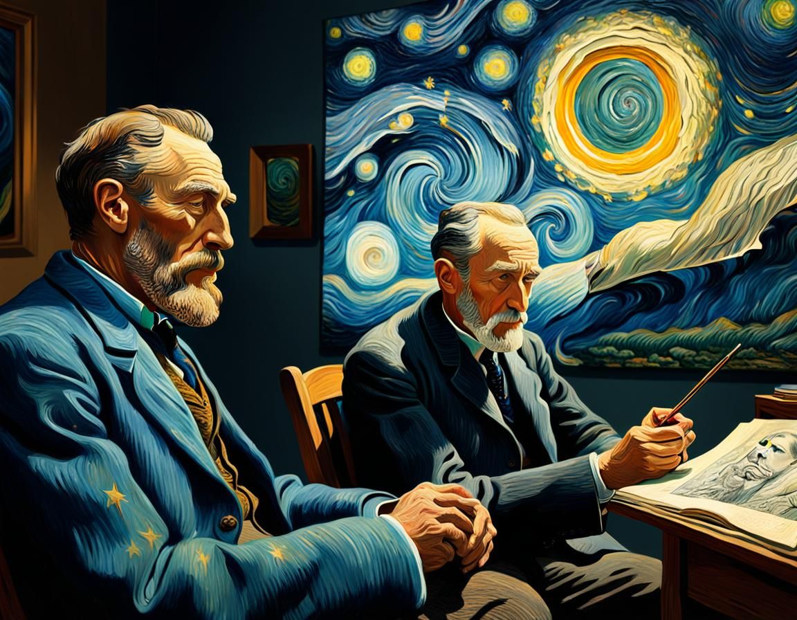 Van Gogh's Dream Analysis: A Hyperrealistic Concept Art