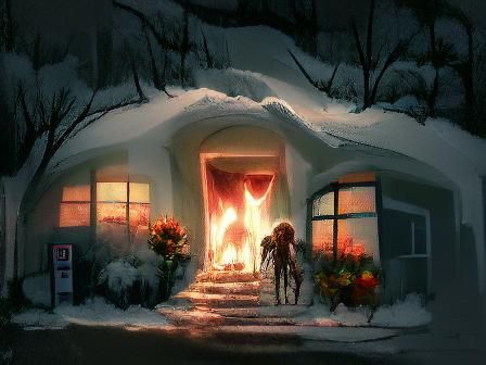 Inviting Home Interior with Warm Lighting