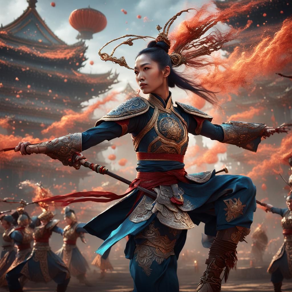 Fantasy Battle Dancers in Detailed Digital Art