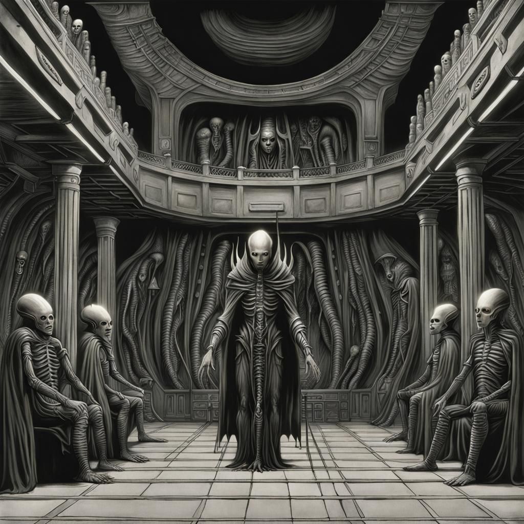 Grimdark Scene in Blended Styles