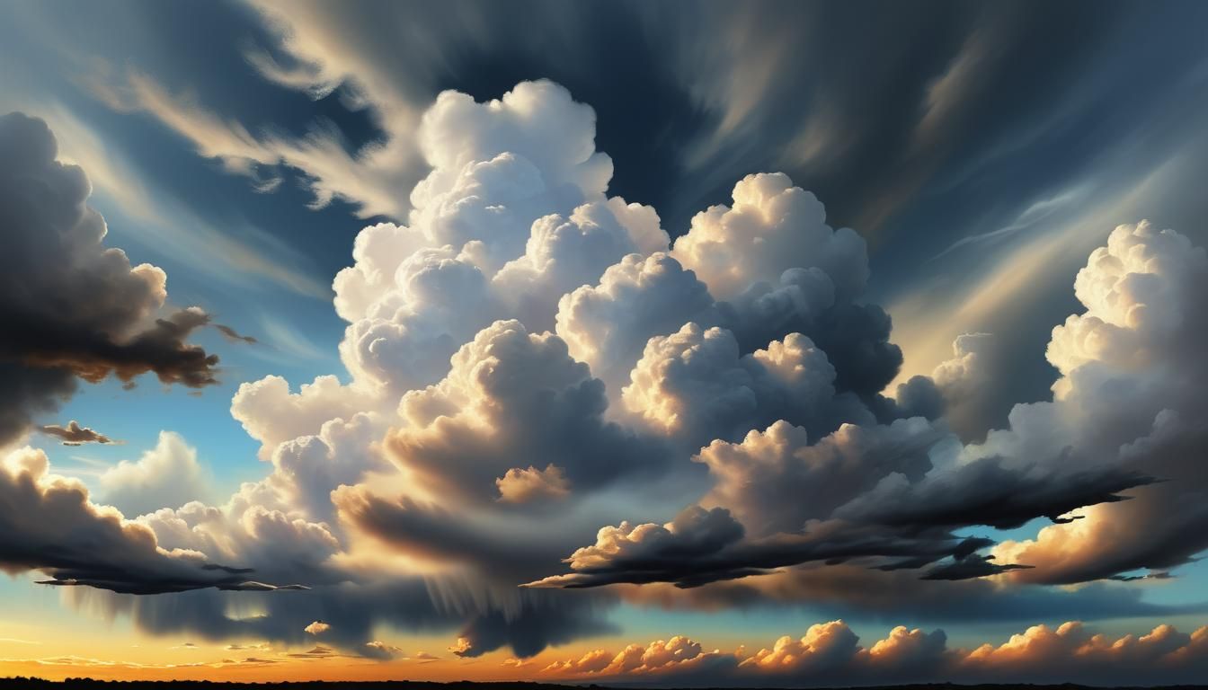 Abstract Surreal Cloudscape Generated by AI