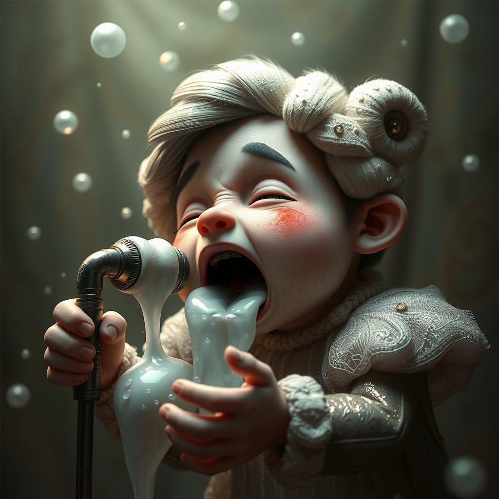 Cute Soap Opera Singer: Digital Illustration