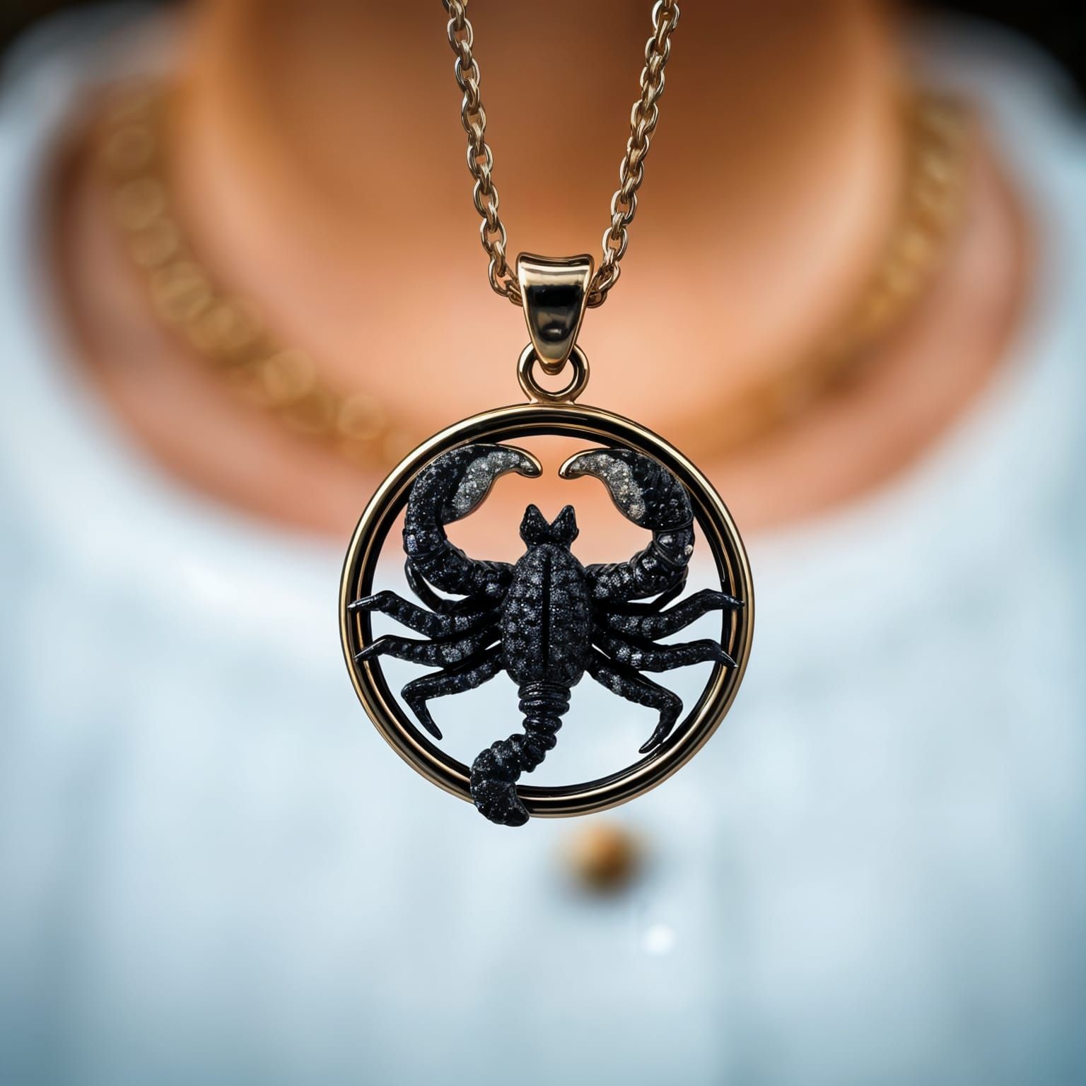 Ultra-Realistic Scorpio Zodiac Pendant