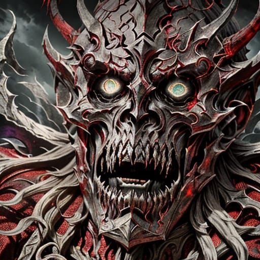 Urizen the Demon King in Dark Fantasy Gothic Style