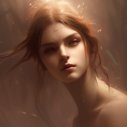 Wizard with Amber Eyes in Fantasy Art Style