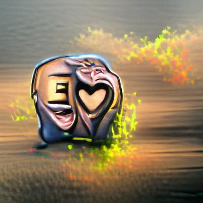 Simple Heart Emoji Art for Love Emotion
