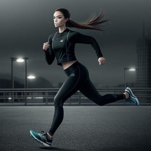 Girl in Leggings: Hyperrealistic 64 Megapixel Image