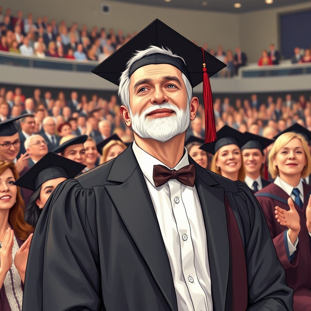 Formal Portrait of a Chemical Engineer in Graduation Ceremon...