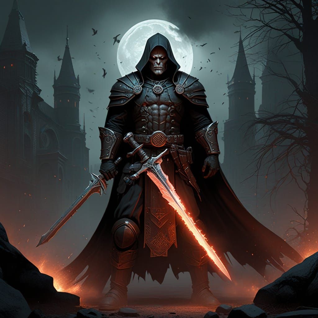 Grimdark Portrait in Punchatz Style