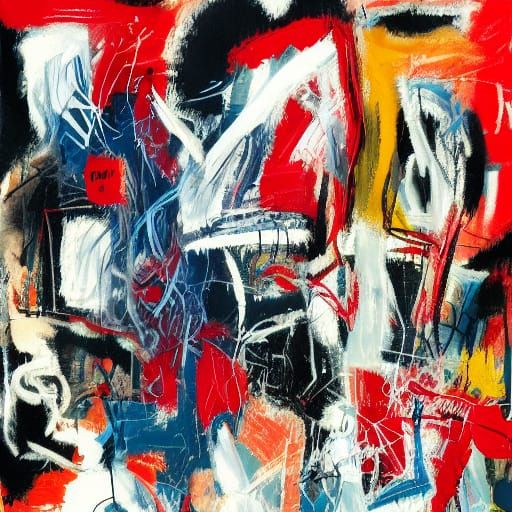 Visceral Expressionist Art with Abstract Faces