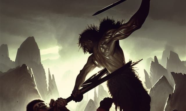 Cain's Murder of Abel: Dark Fantasy Masterpiece