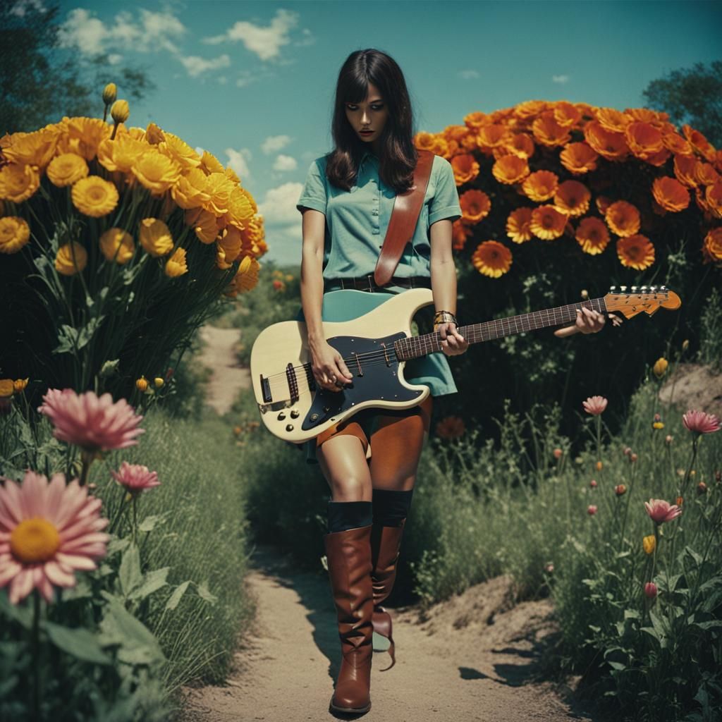 Groovy 60s Scene with Austin Powers Flair