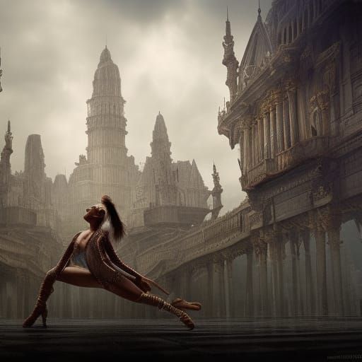 Epic Dancer in a Dramatic Digital Painting