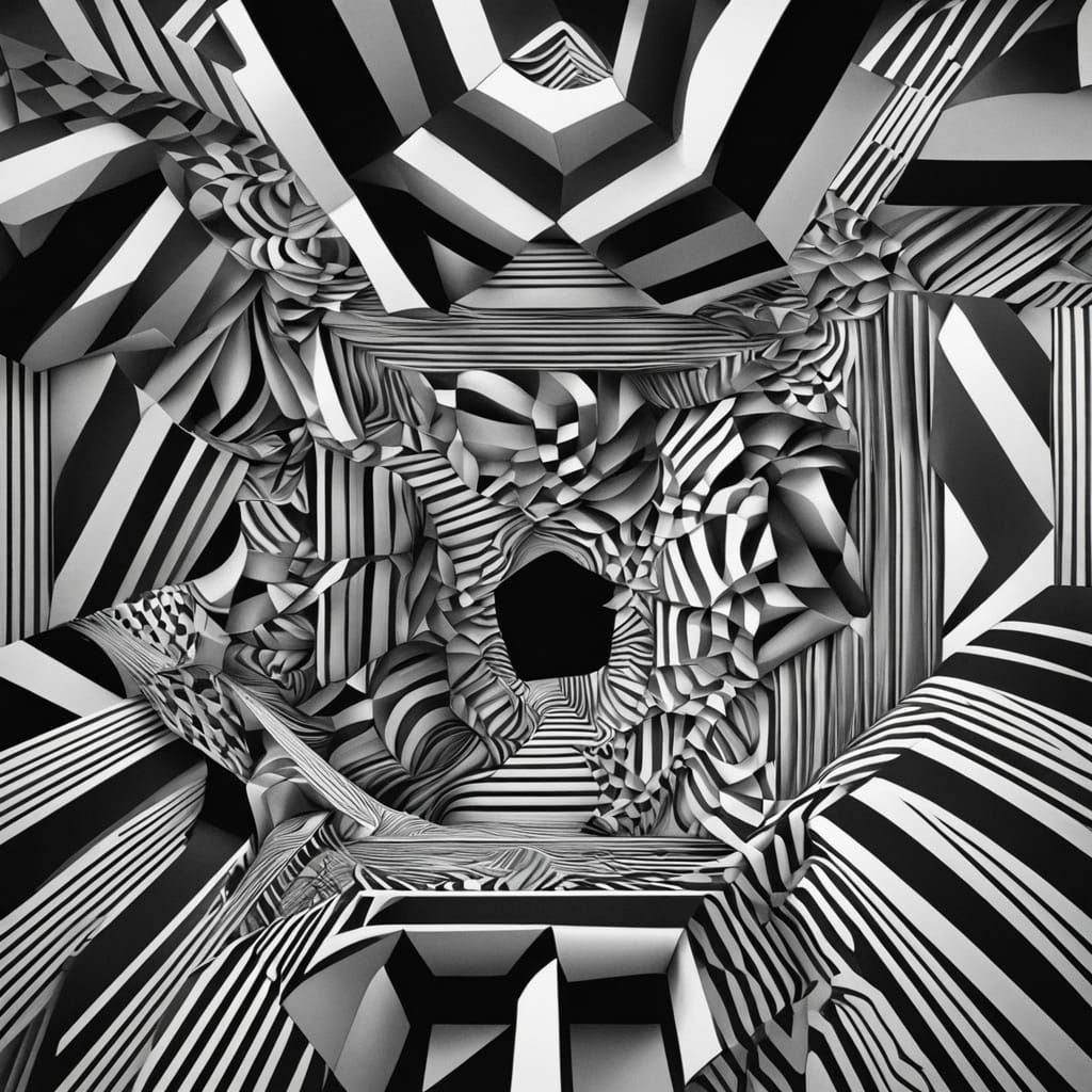 Surreal Infinite Staircase Optical Illusion