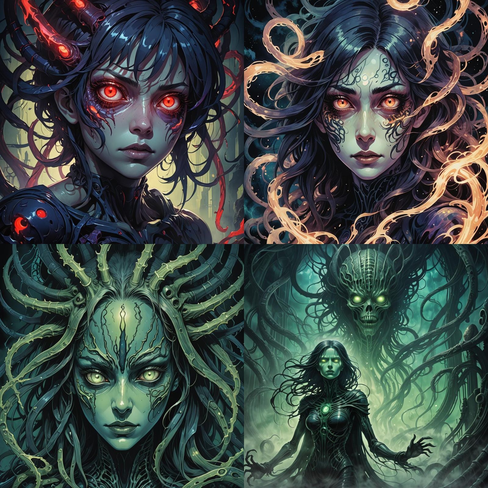 Demonic Extraterrestrial Cyclops in Anime Style