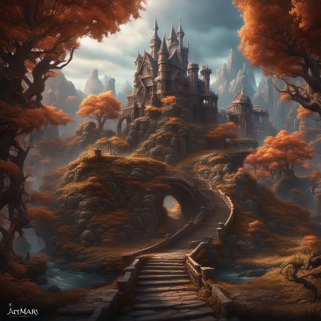 Fantastical Matte Painting in Deep Color