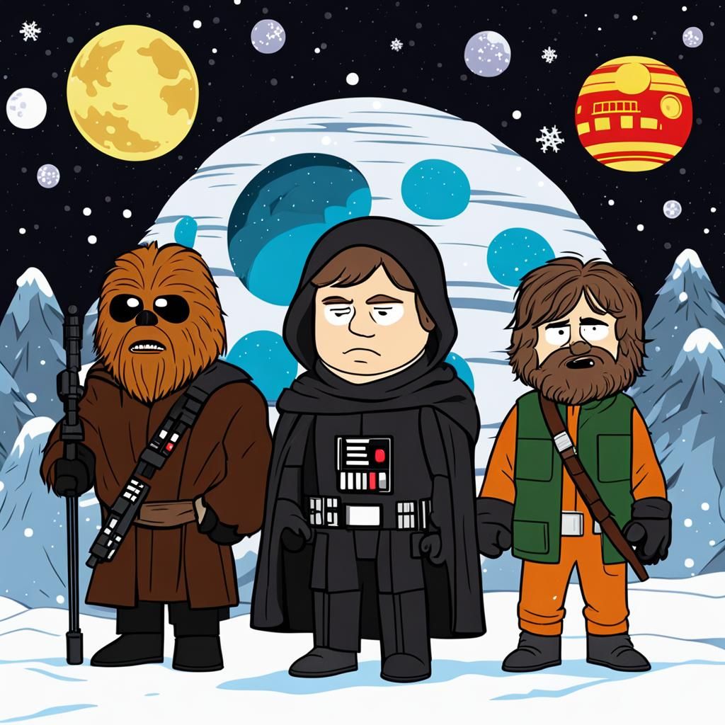 Star Wars Cast in South Park Style