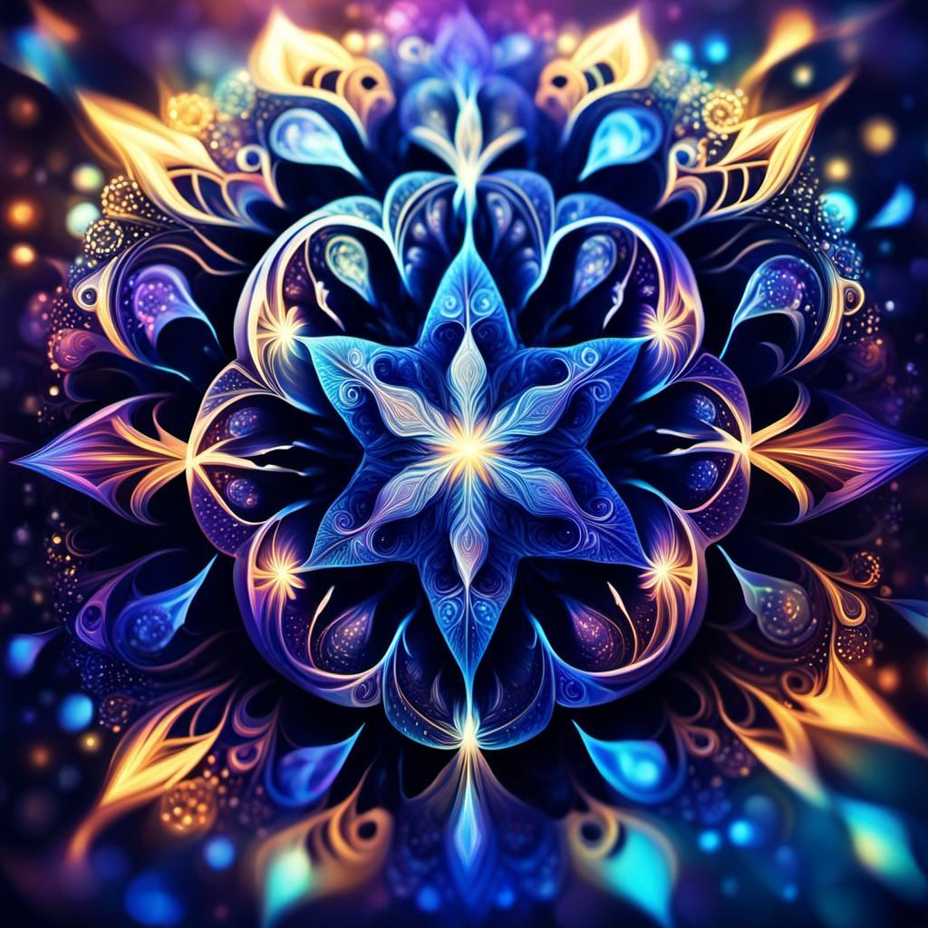 Brilliant Star in Astral Cosmic Illustration