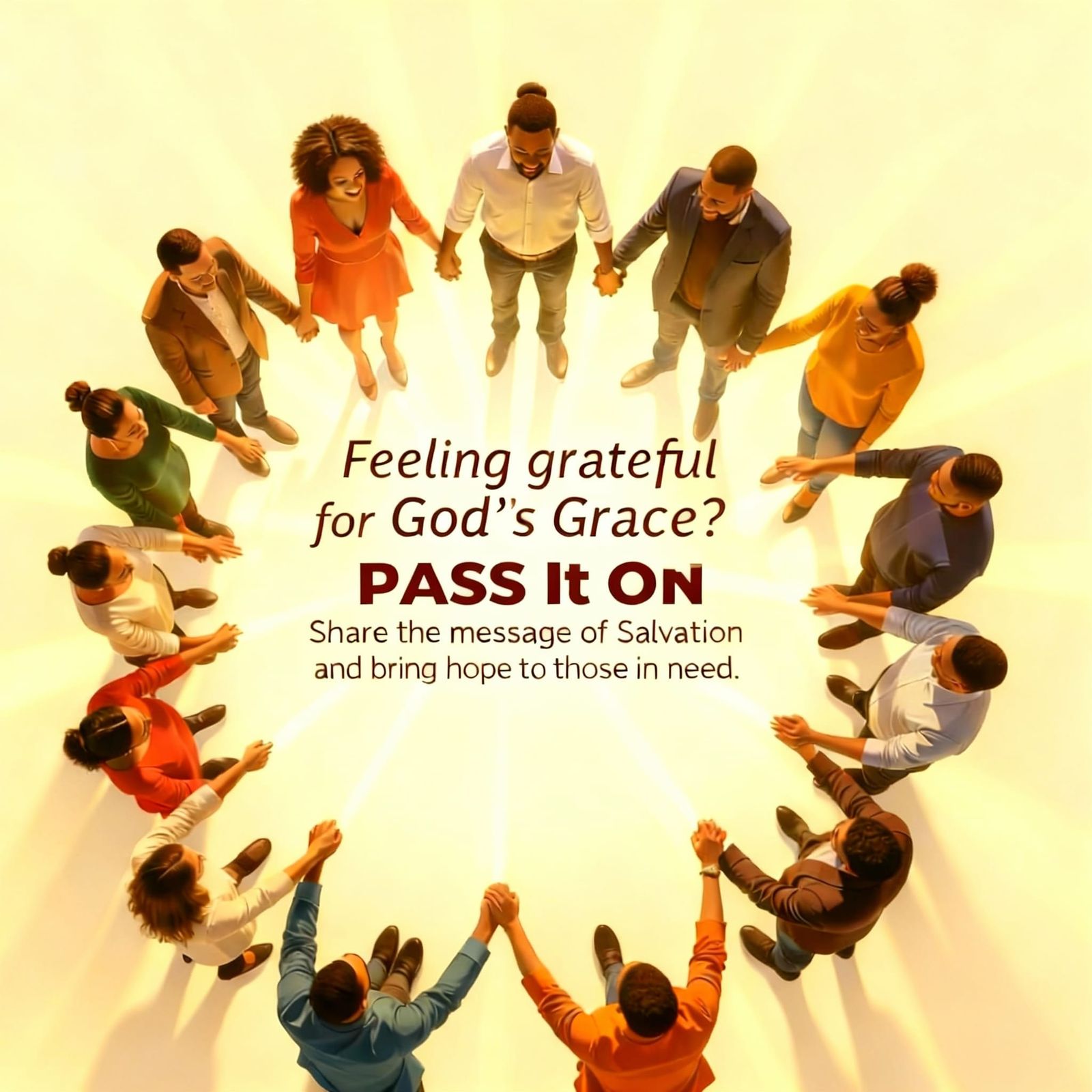 People Holding Hands Spreading Love and Hope