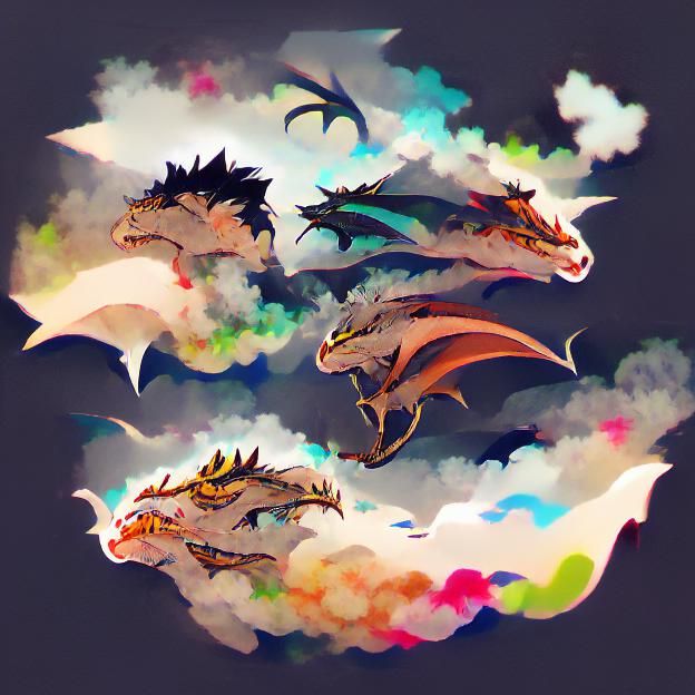 Snow Dragon on Mountain Peak