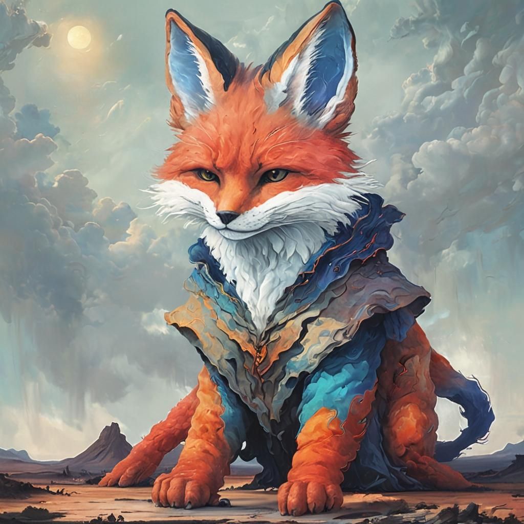 Dreamlike Surreal Landscape in Abstract Expressionist Style