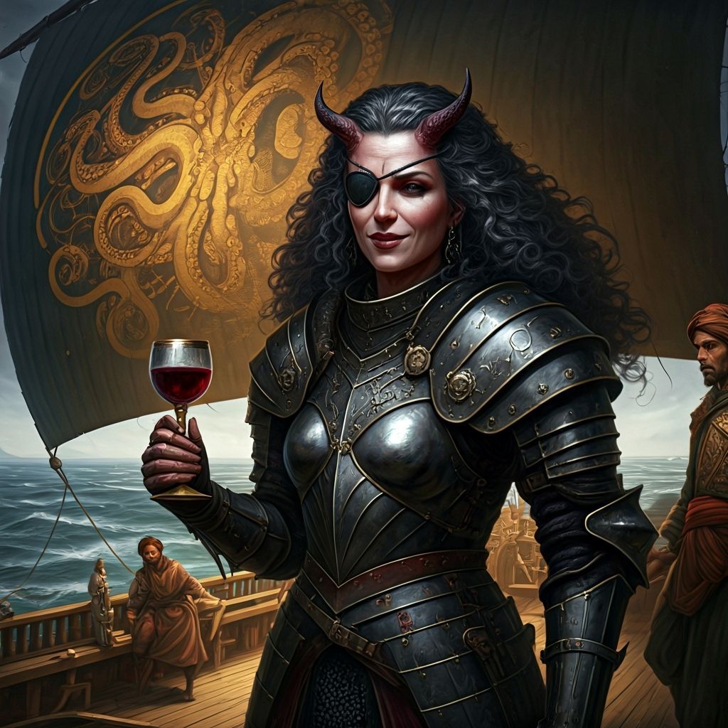 Viking Queen's Feast on Stormy Seas