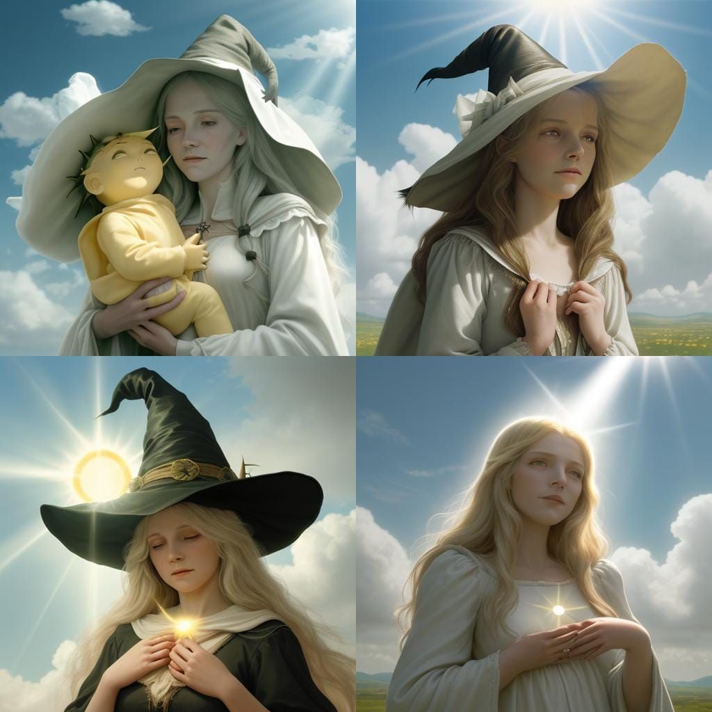 Heavenly Sunshine Beams Through Divine Clouds