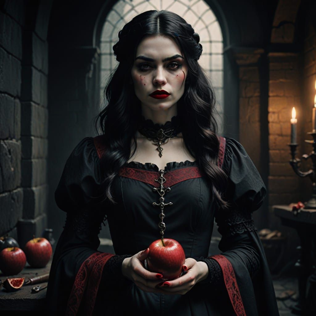 Dark Fantasy Portrait of a Haunting Beauty