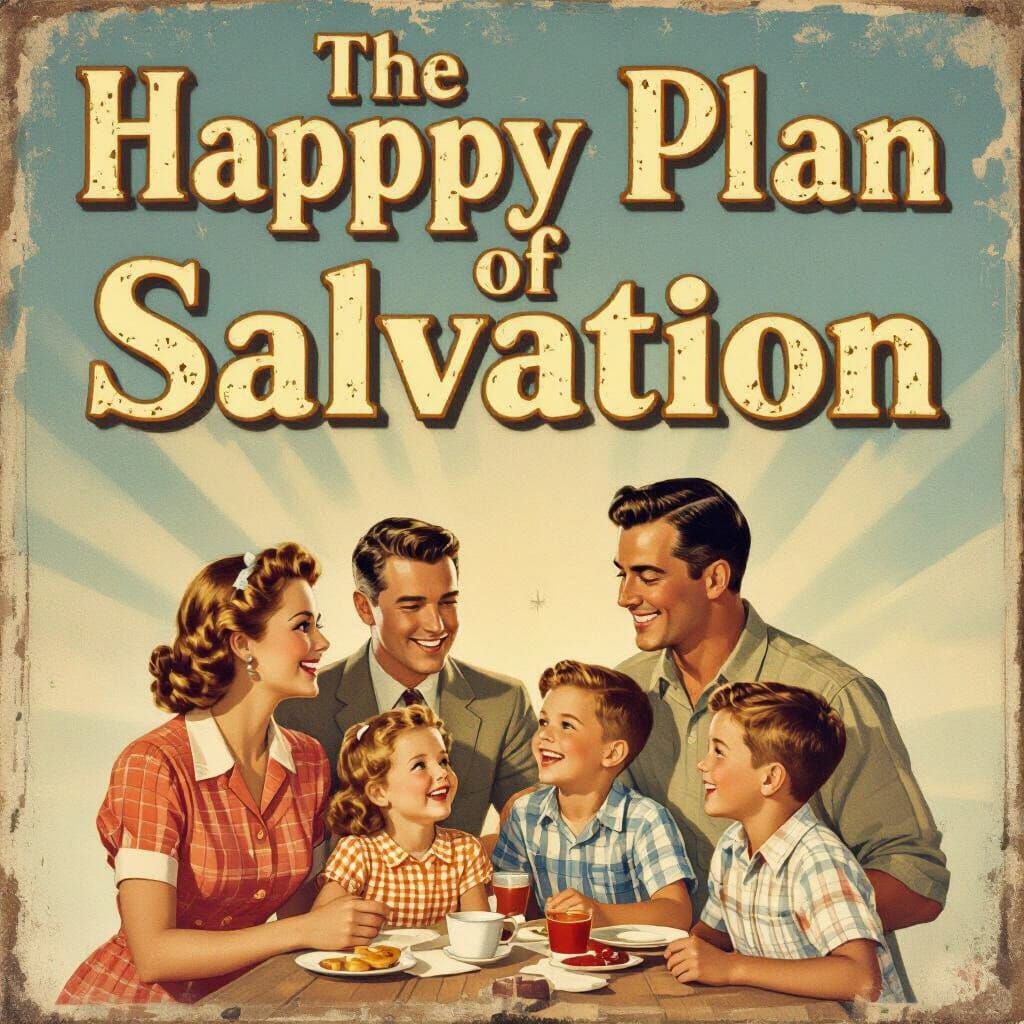 Vintage "Happy Plan of Salvation" Poster Art