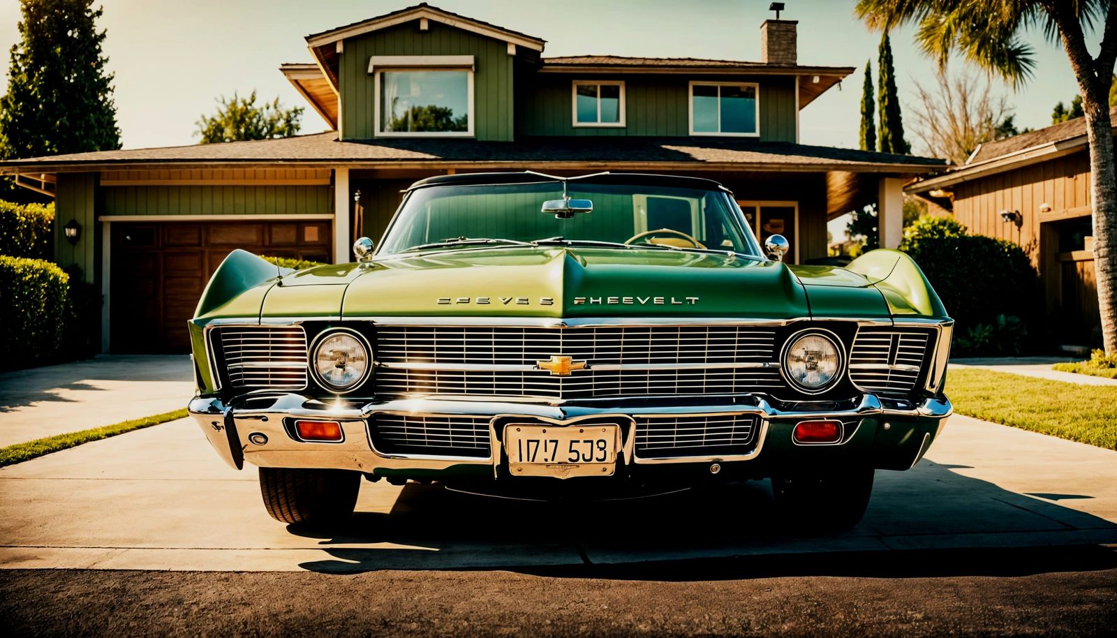 1969 Chevy Convertible in Cinematic Style