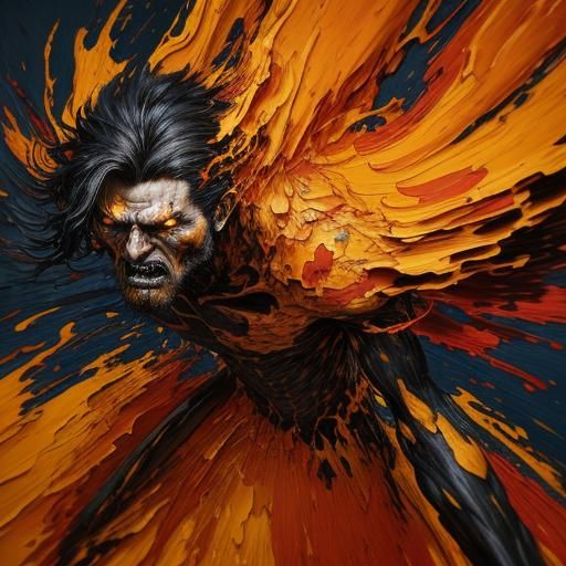 Ghouls Burst Forth: A Neo-Expressionist Oil Painting