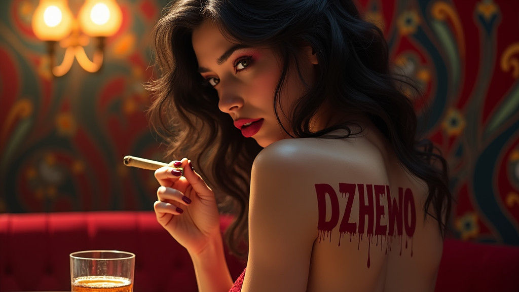 Enigmatic Woman Rolling Joint in Hyperrealistic Style