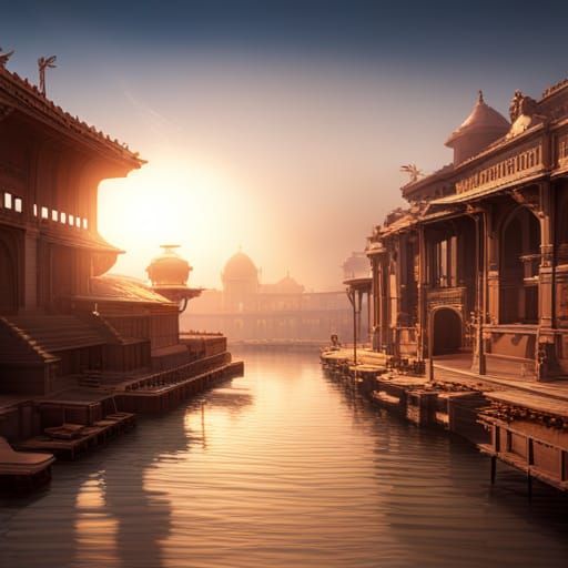 India: 3D Render with Depth and Shading