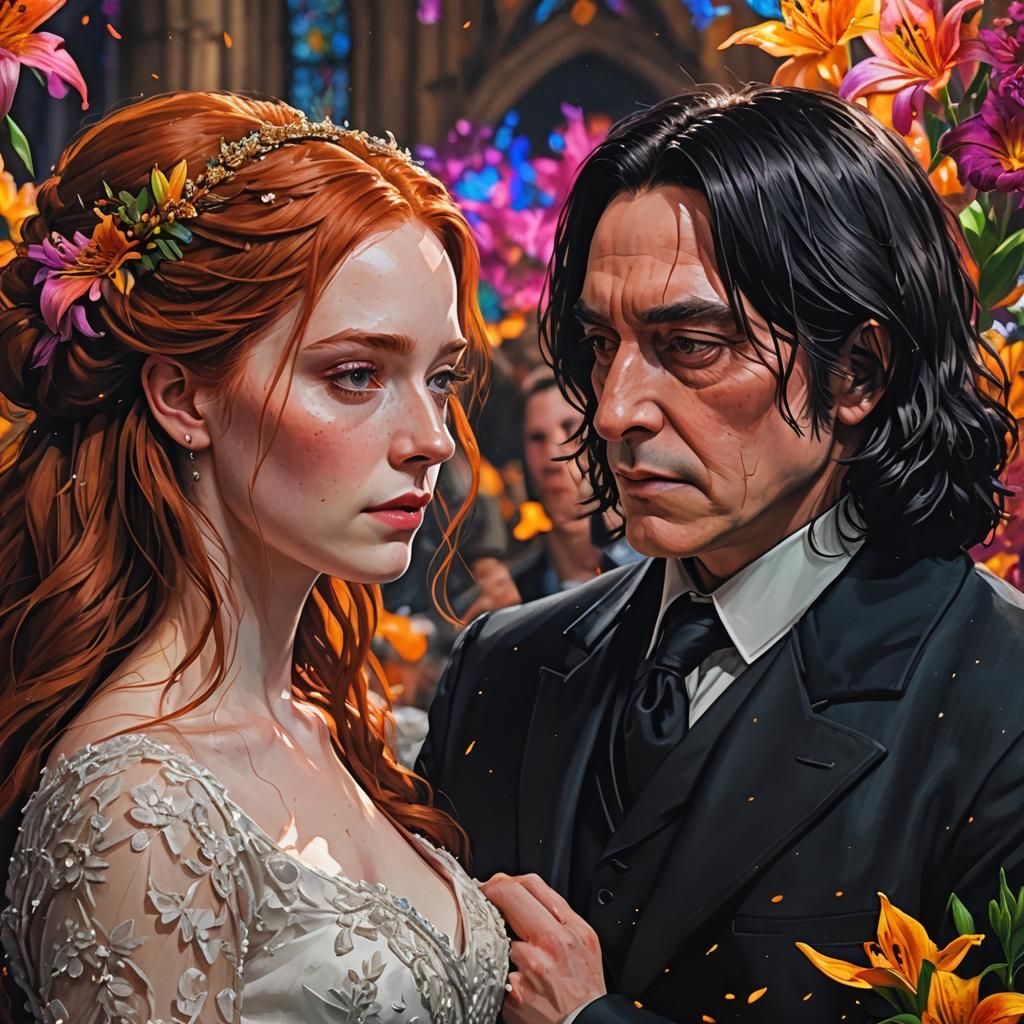 Hyperrealistic Wedding of Lily Evans and Severus Snape