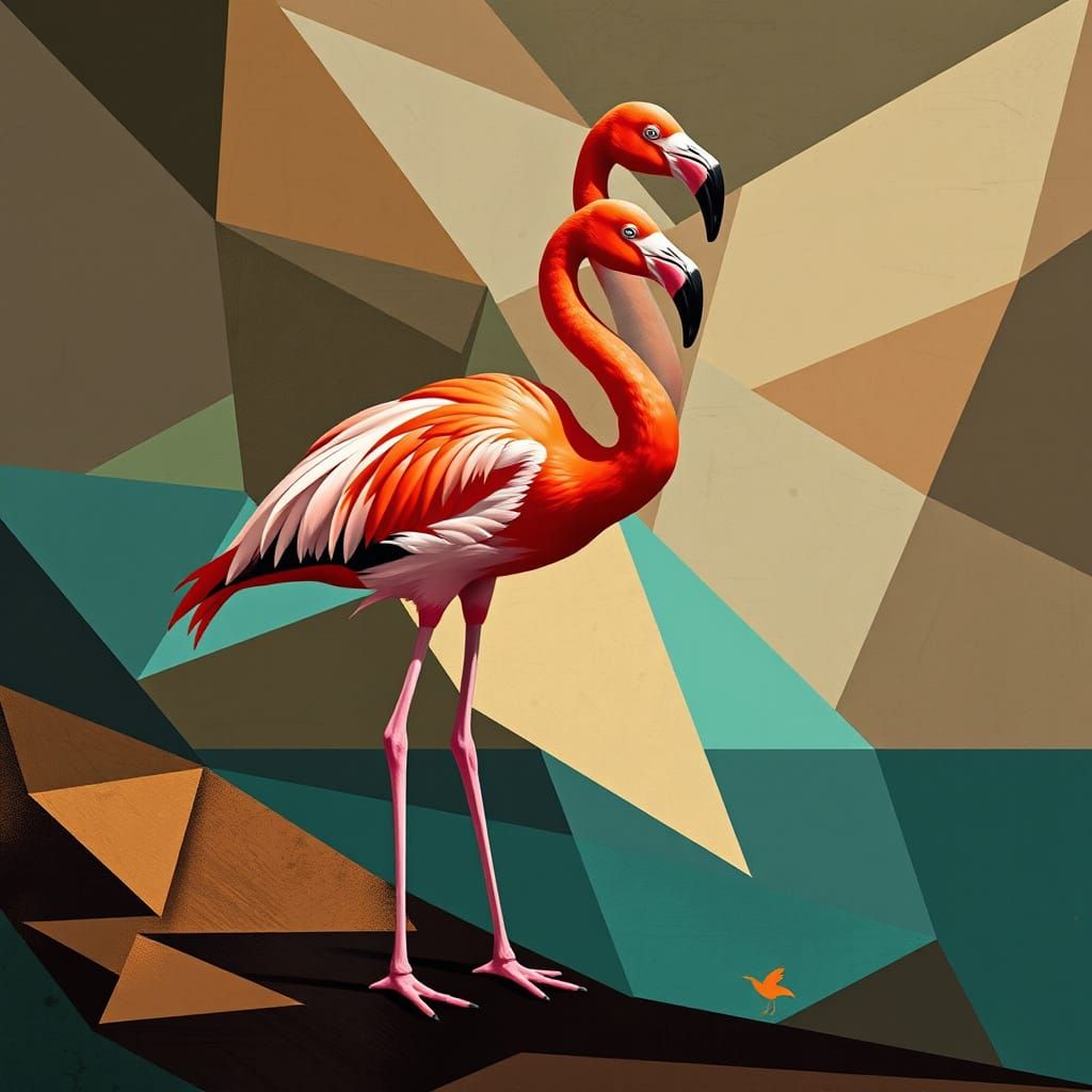 Abstract Cubist Flamingo in Galapagos: Geometric Tropical Bi...