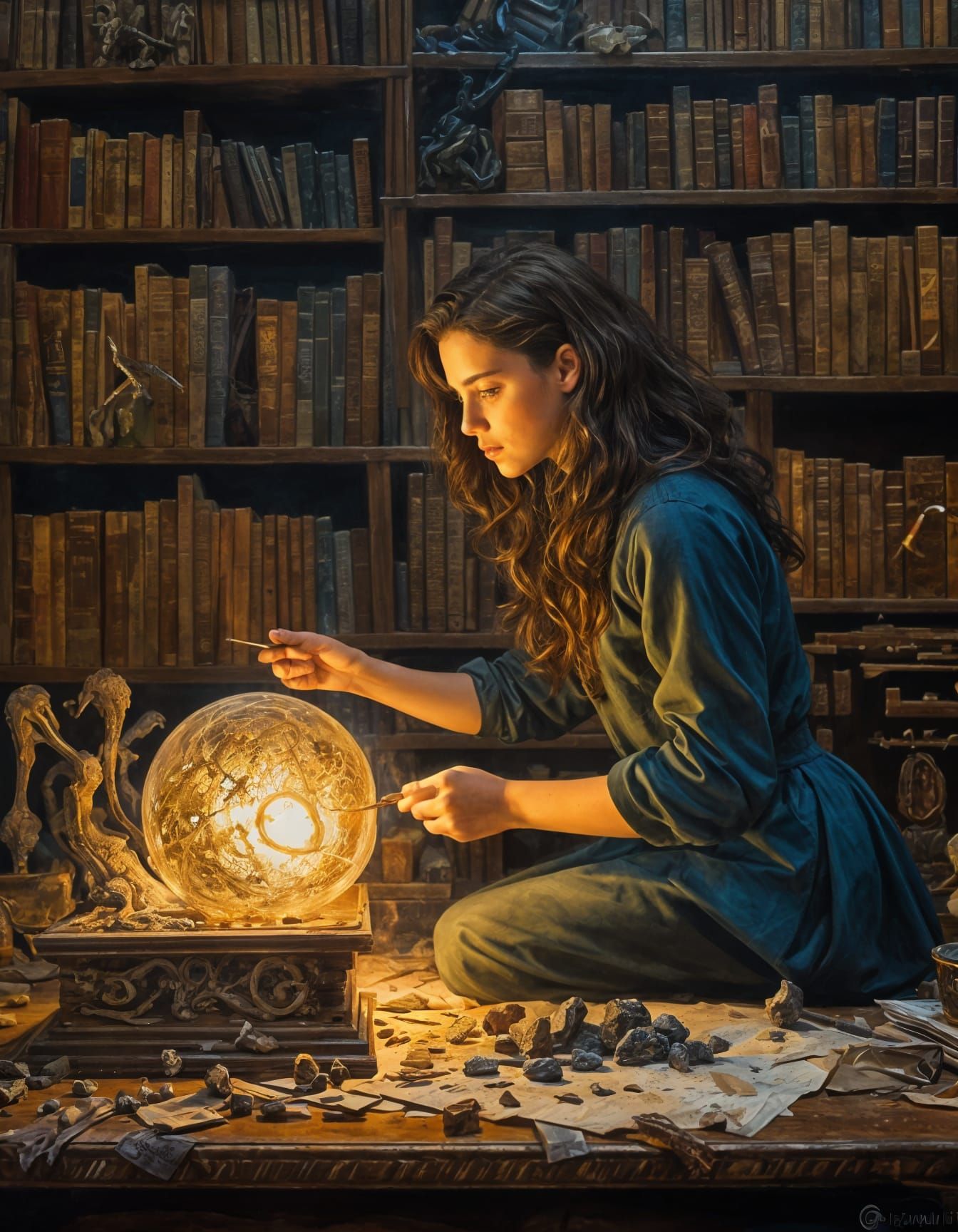 Archeologist Finds Magic Artifact in Dark Academia Style