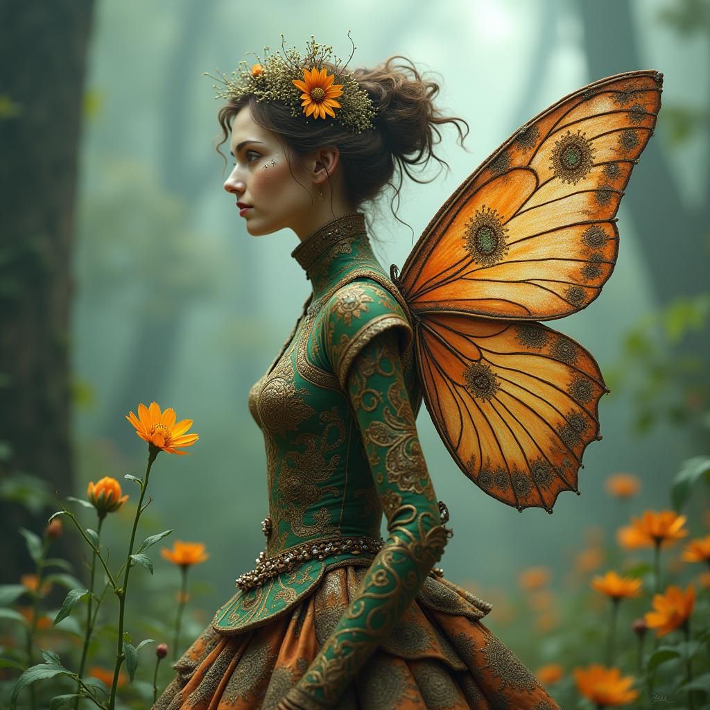 Fairy in Picasso Armor: An Anime-Style Dream