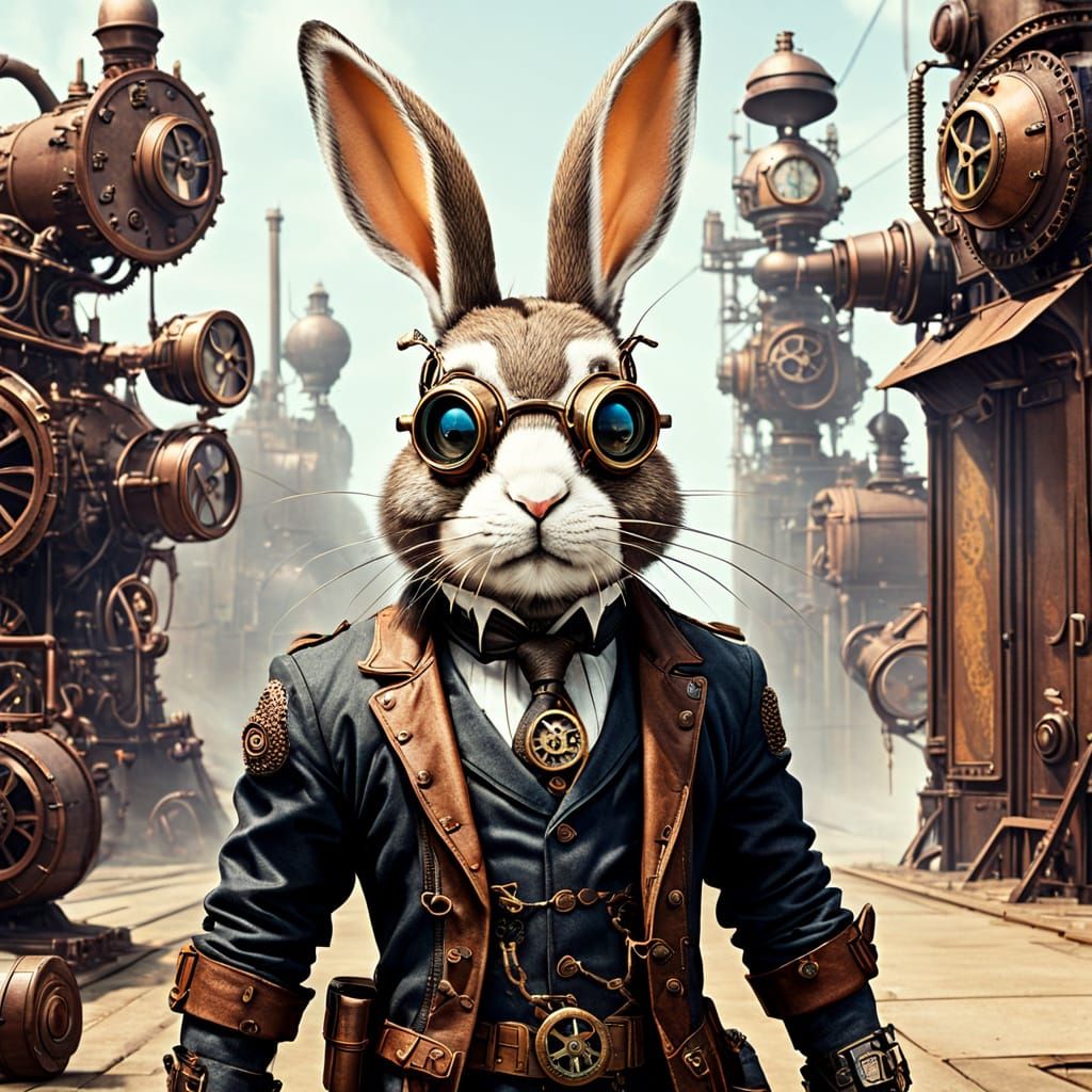 Steampunk Rabbit in Rebellion
