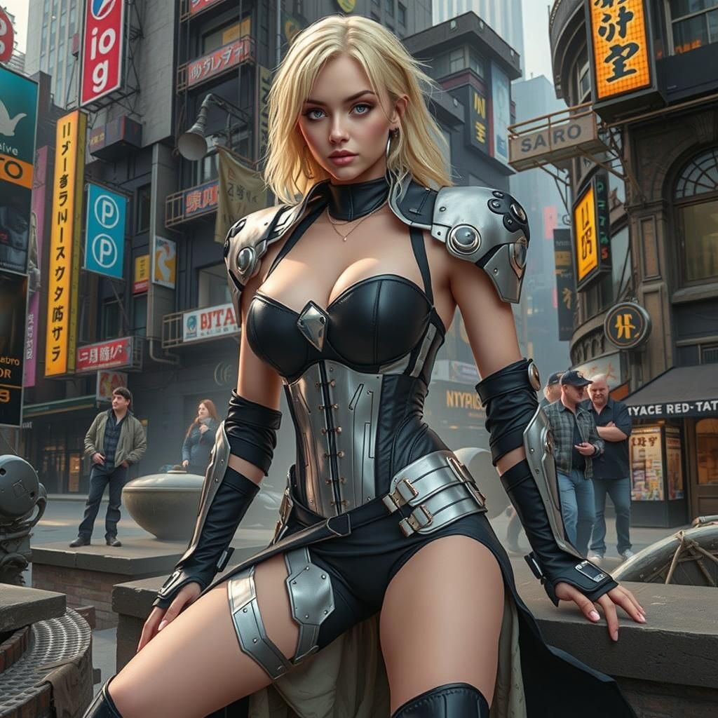 Sensual Cyberpunk Goddess