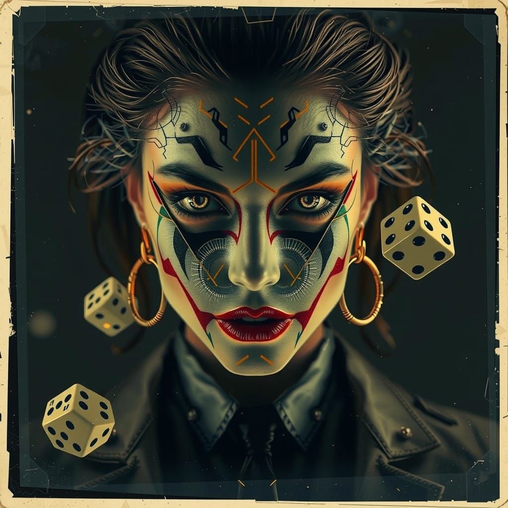 Cyber-Noir Archangel Emerges in Hypnotic Portrait