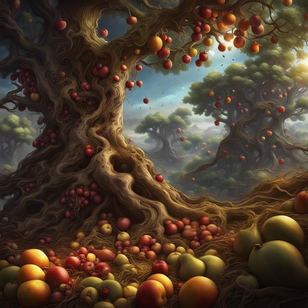 Fantastical Tree of Life: Detailed Matte Painting
