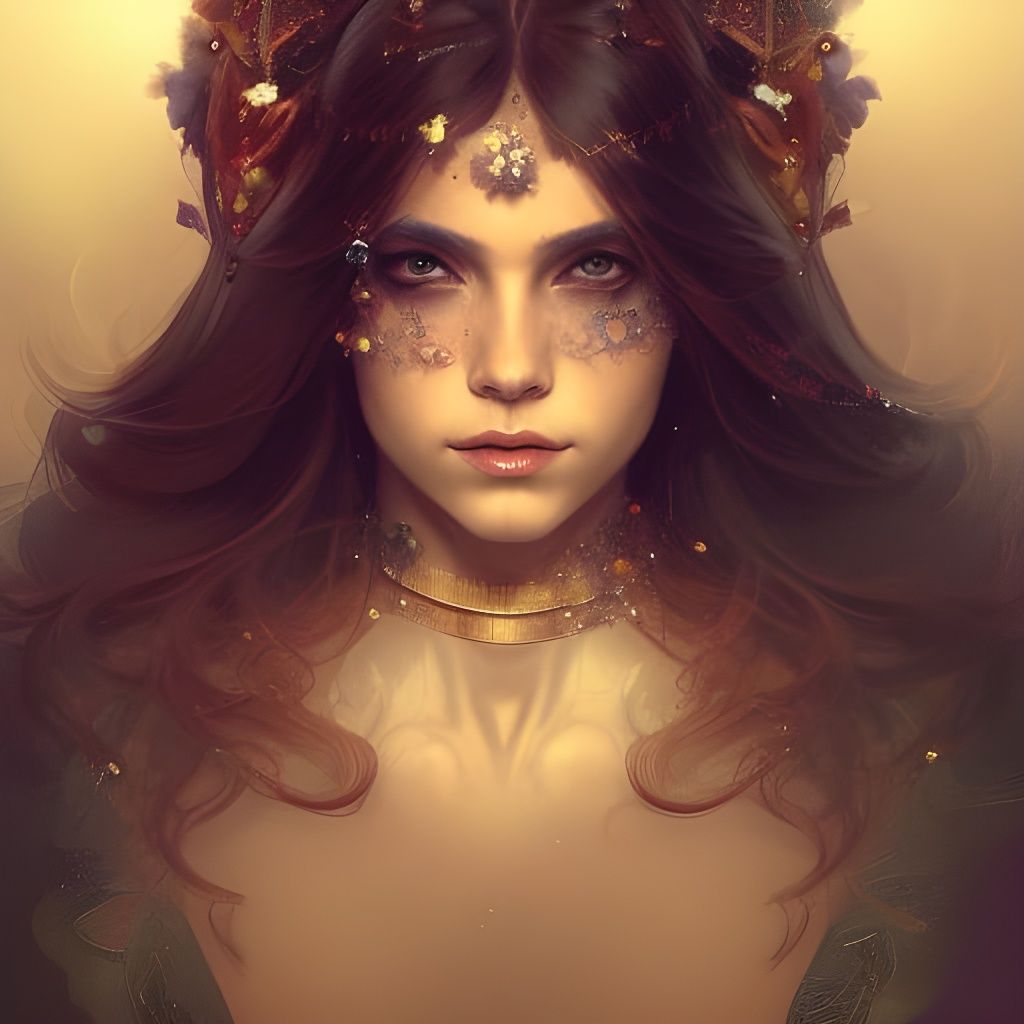 Beautiful Queen Portrait in Hyperdetailed Style