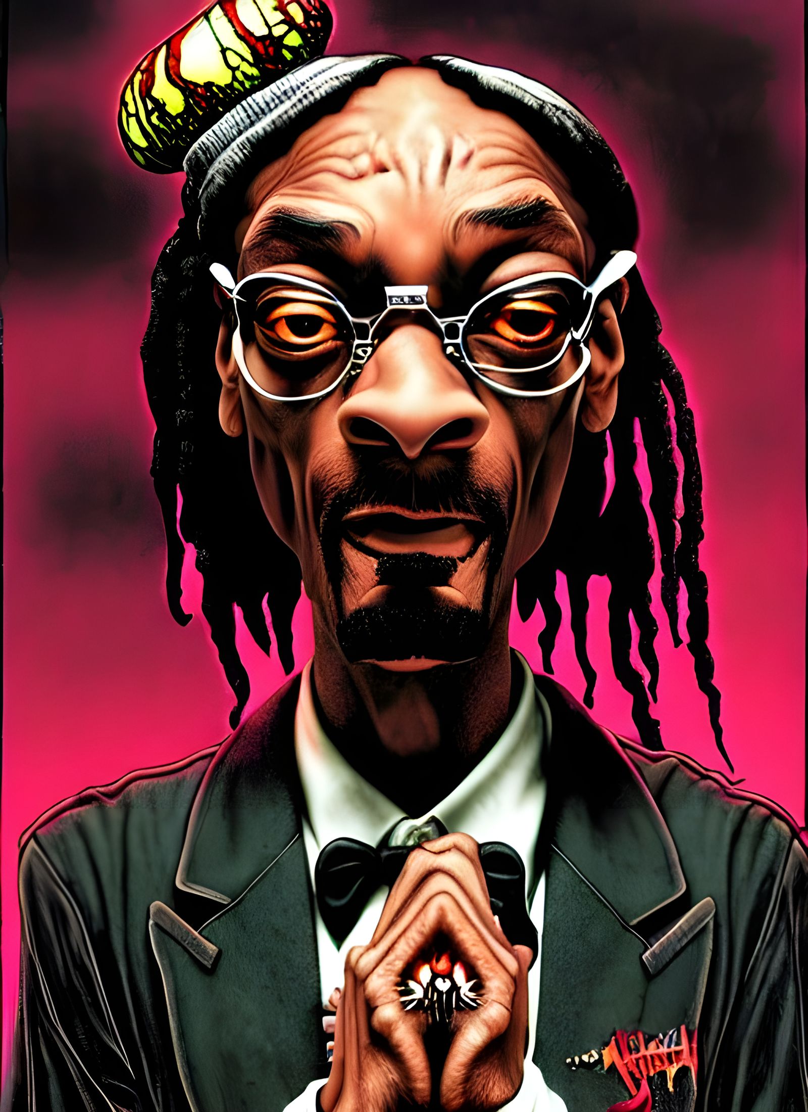 Sinister Chibi Snoop Dogg Illustration