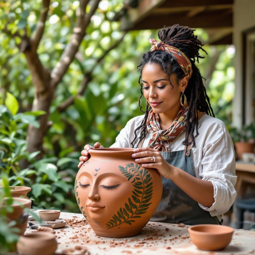 Ceramic Artist Creates Terra Cotta Sculpture