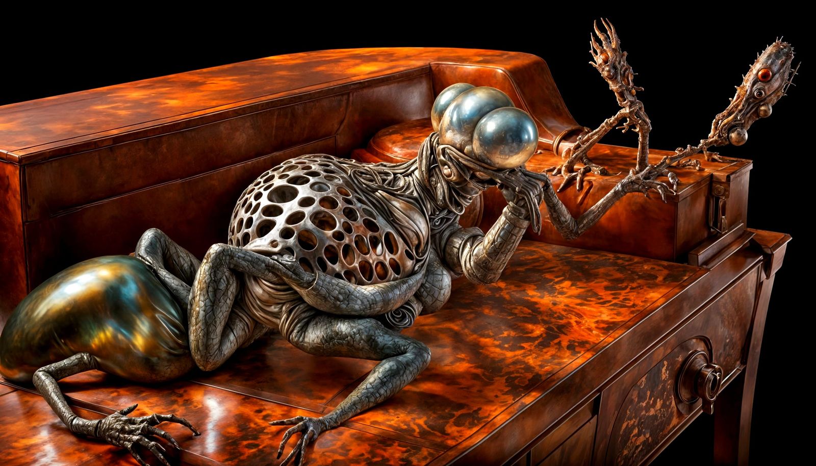 Extravagant Alien Characters in Bizarre Cosmic Dreamscape