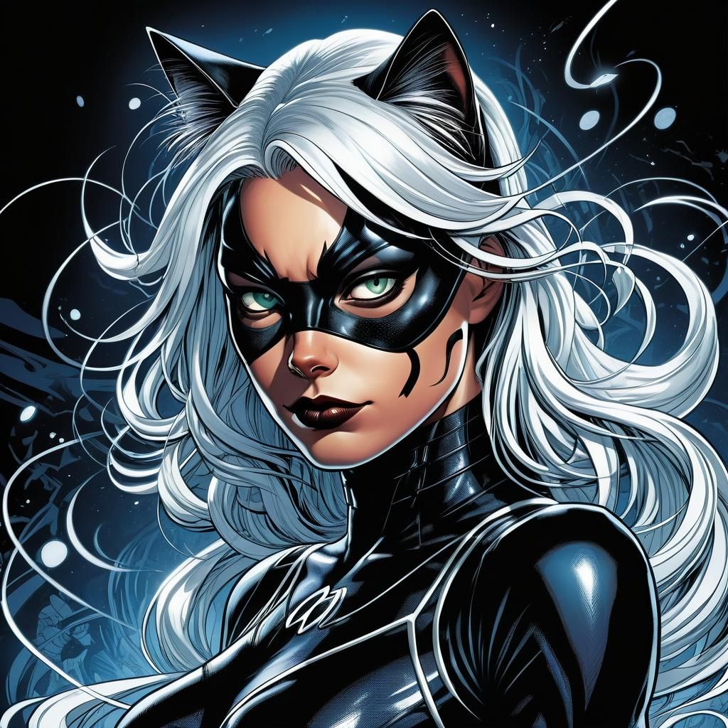 Black Cat Comic Book Art by Mark Brooks