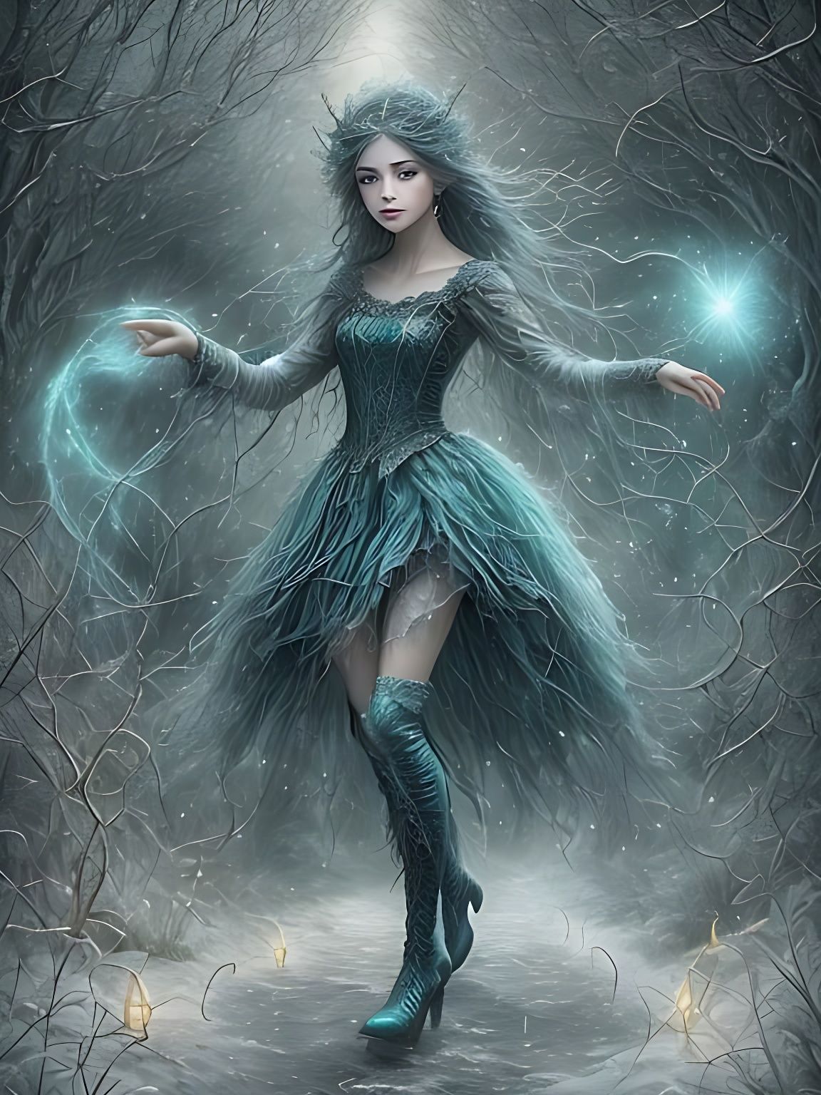 Elegance Sinray Teal Fairy Dancer