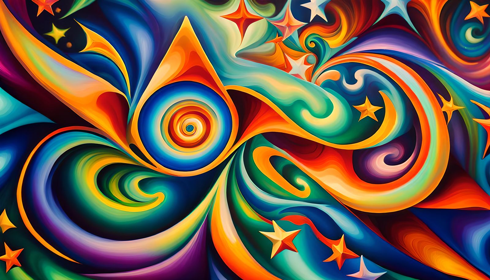 Iridescent Stars in Electromagnetic Plasma: Impasto Naive Ar...